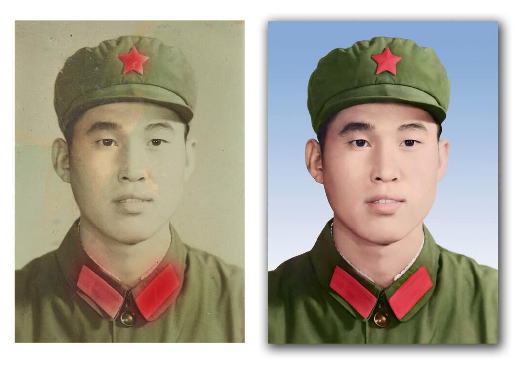 西流河镇破损照片修复-18